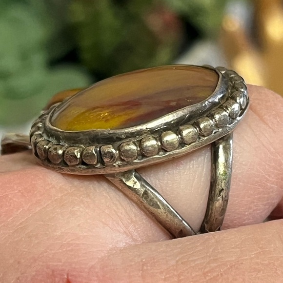 Vintage Sterling Brown Naturistic Ring - Picture 6 of 15